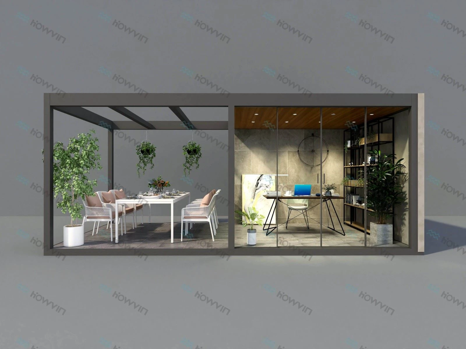 Patio Terrace Pergola-Black